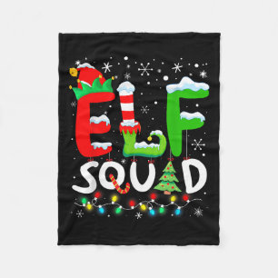 Elf Family Christmas Matching Pajamas Funny Xmas E Fleece Blanket