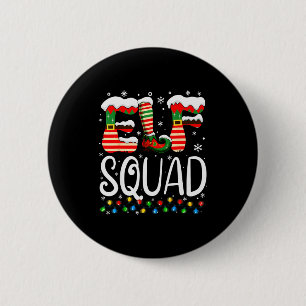 Elf Family Christmas Matching Pajamas Xmas Elf Squ 6 Cm Round Badge