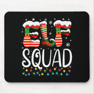 Elf Family Christmas Matching Pajamas Xmas Elf Squ Mouse Mat