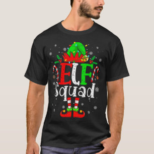 Elf Family Christmas Matching Pajamas Xmas Elf Squ T-Shirt