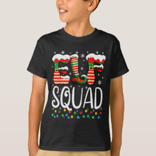 Elf Family Christmas Matching Pajamas Xmas Elf Squ T-Shirt