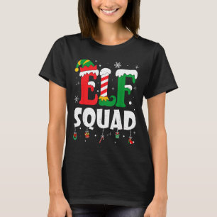 Elf Family Christmas Matching Pajamas Xmas Elf Squ T-Shirt