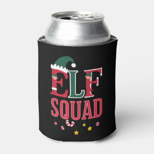 Elf Family Christmas Matching Pyjamas Elf Squad  Can Cooler
