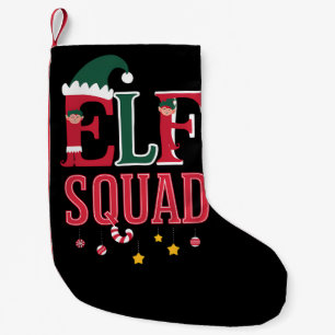 Elf Family Christmas Matching Pyjamas Elf Squad  Small Christmas Stocking