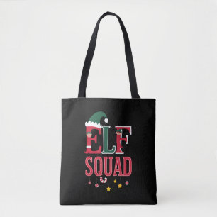 Elf Family Christmas Matching Pyjamas Elf Squad Tote Bag