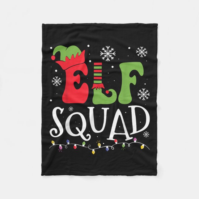 Elf Family Christmas Matching Pyjamas Funny Xmas E Fleece Blanket (Front)