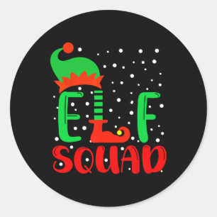 Elf Family Christmas Matching Pyjamas Xmas  Classic Round Sticker