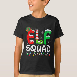 Elf Family Christmas Matching Pyjamas Xmas Elf Squ T-Shirt