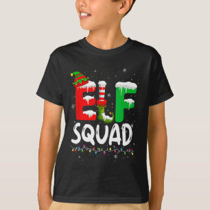 Elf Family Christmas Matching Pyjamas Xmas Elf Squ T-Shirt