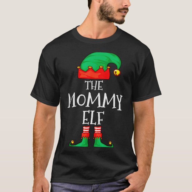 Elf Family Christmas Mommy Mom Mother Mama Elf Swe T-Shirt (Front)