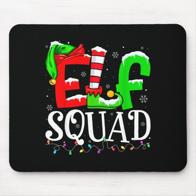 Elf Family Christmas Shirts Matching Pajamas Xmas  Mouse Mat (Front)