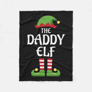 Elf Family Matching Group Christmas Dad Fleece Blanket