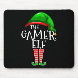 Elf Family Matching Group Christmas Gift Video Gam Mouse Mat