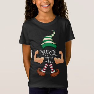 Elf Family Merry Xmas Pajama Gift Muscle Elf T-Shirt