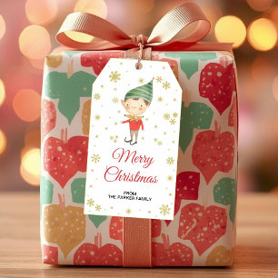 Elf gift tags, Christmas favour tags