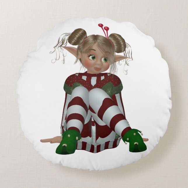 ELF GIRL ROUND PILLOW (Front)