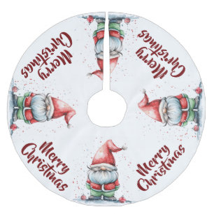 Elf Gnome Brushed Polyester Tree Skirt