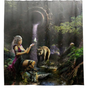 Elf Goddess Of Nature Shower Curtain