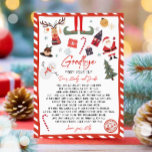 Elf Goodbye Letter Goodbye from Elf Christmas Invitation<br><div class="desc">♥ This cute Elf Letter is a perfect addition to your Magical Christmas!</div>