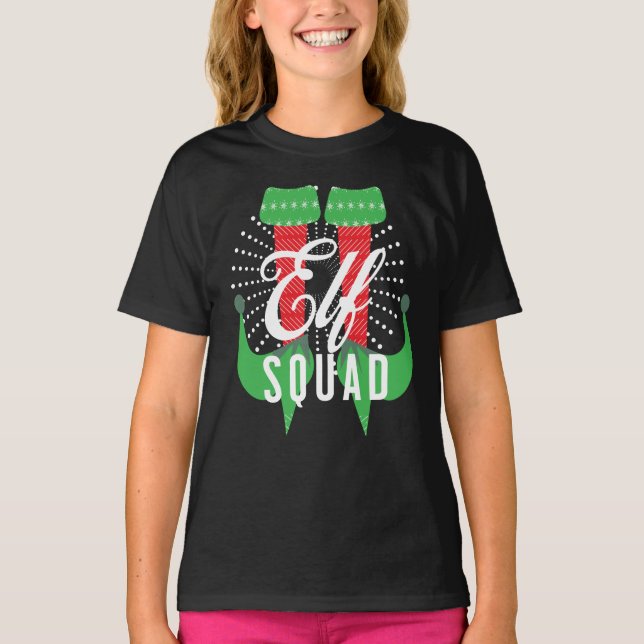 Elf Heels Squad Christmas Holiday   T-Shirt (Front)