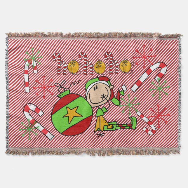 Elf Ho Ho Holiday Throw (Front)