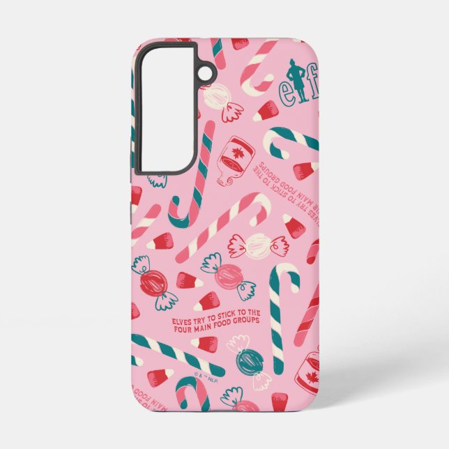 Elf Holiday Candy Pattern Samsung Galaxy S22 Case (Back)