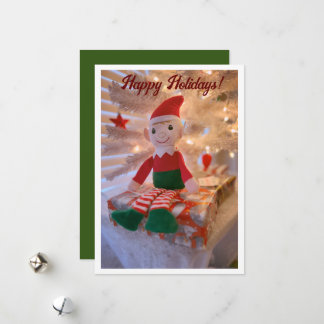 Elf holiday card