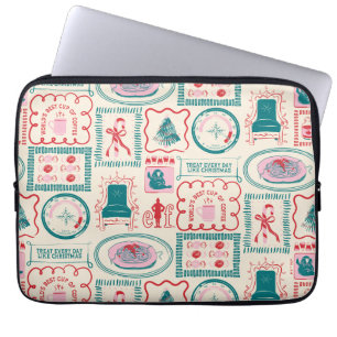 Elf Holiday Icon Pattern Laptop Sleeve