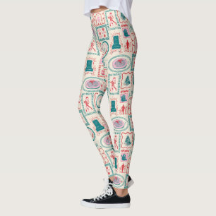 Elf Holiday Icon Pattern Leggings
