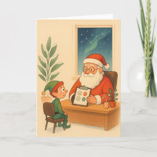 Elf HR: Annual Performance Review Holiday Card