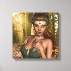 Elf in Woods Canvas Print