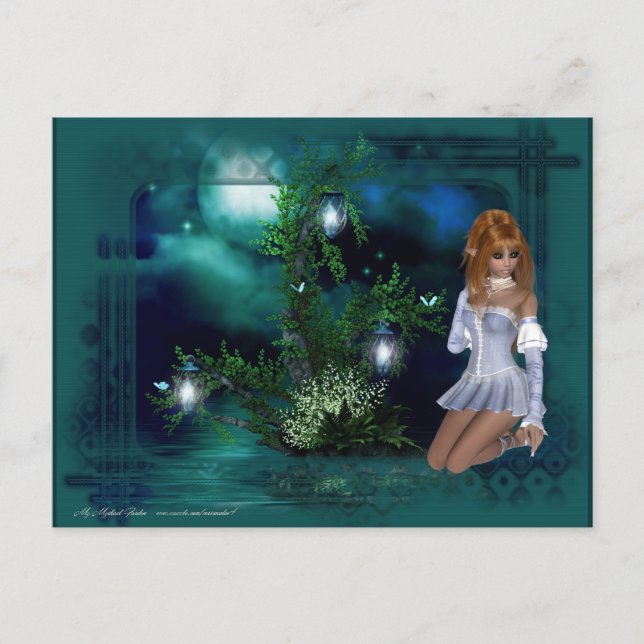 Elf Island Fantasy Design Postcard (Front)