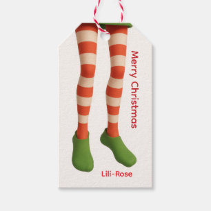 Elf Legs Christmas Gift Tags   North Pole Holiday 