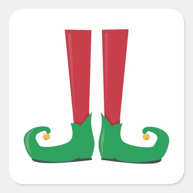 Elf Legs Square Sticker (Front)
