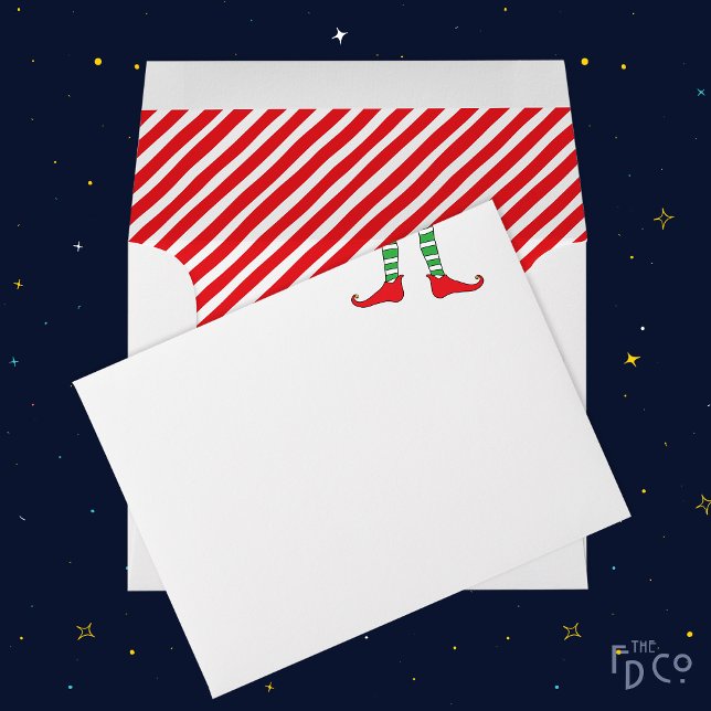 Elf Legs with Candy Cane Striped Inside White Envelope (Creator Uploaded)