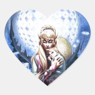 Elf Madonna Heart Sticker