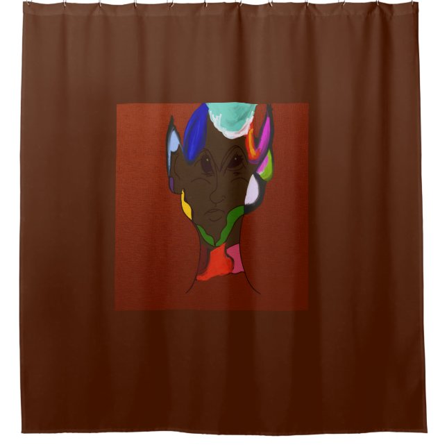 Elf Map Art  Shower Curtain (Front)