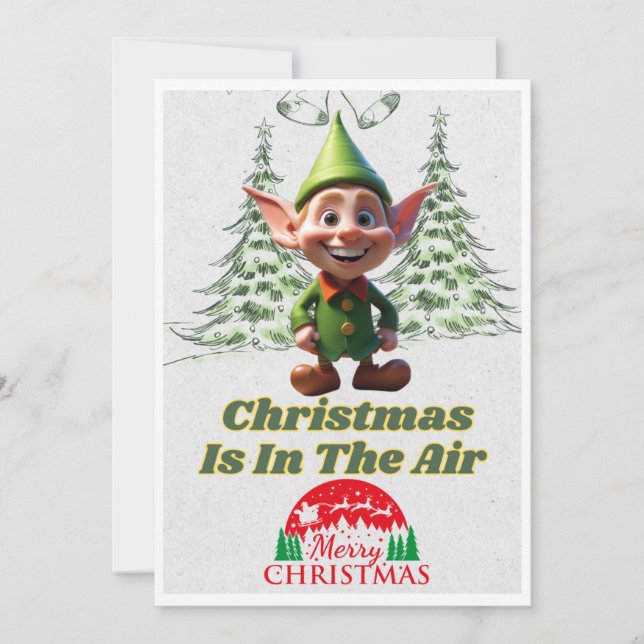 ELF Merry Christmas Greetings Card (Front)