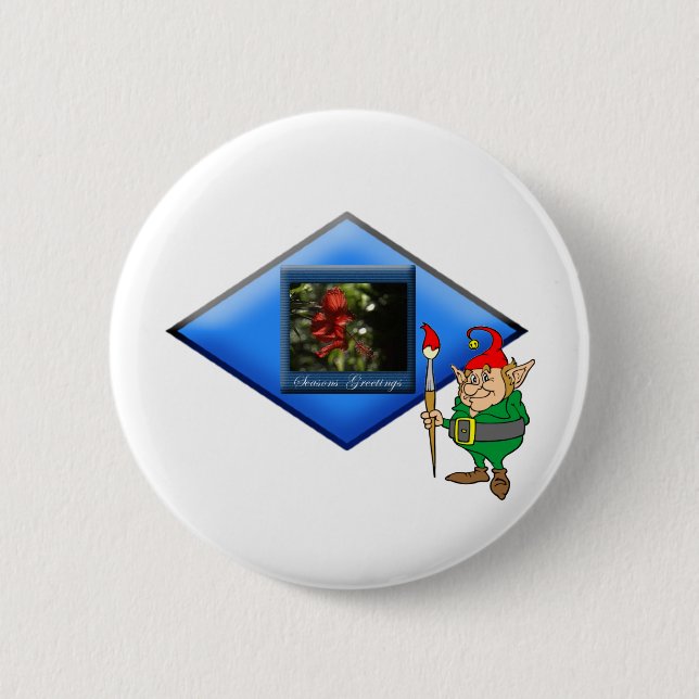 Elf Nature's Painter :-) 6 Cm Round Badge (Front)