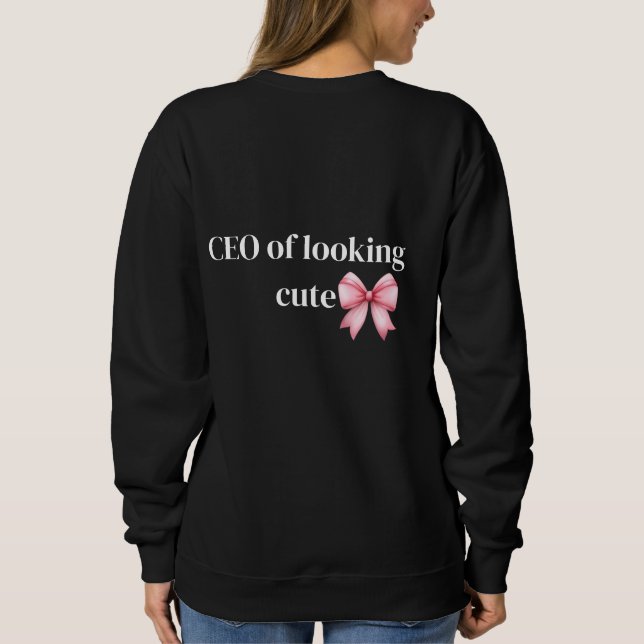 elf Obsessed Coquette Sweatshirt - Aesthetic Graph (Back)