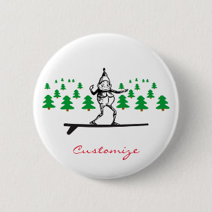 Elf on a Surfboard Thunder_Cove 6 Cm Round Badge