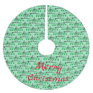 Elf on a Surfboard Thunder_Cove Brushed Polyester Tree Skirt