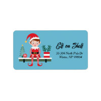 Elf-On-Shelf Christmas Return Address Label