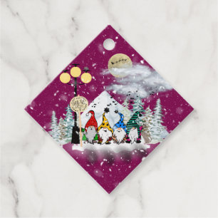 Elf Quartet Christmas Gift Tag