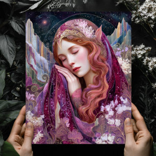 Elf Queen Goddess Celestial Fantasy Wall Art Print
