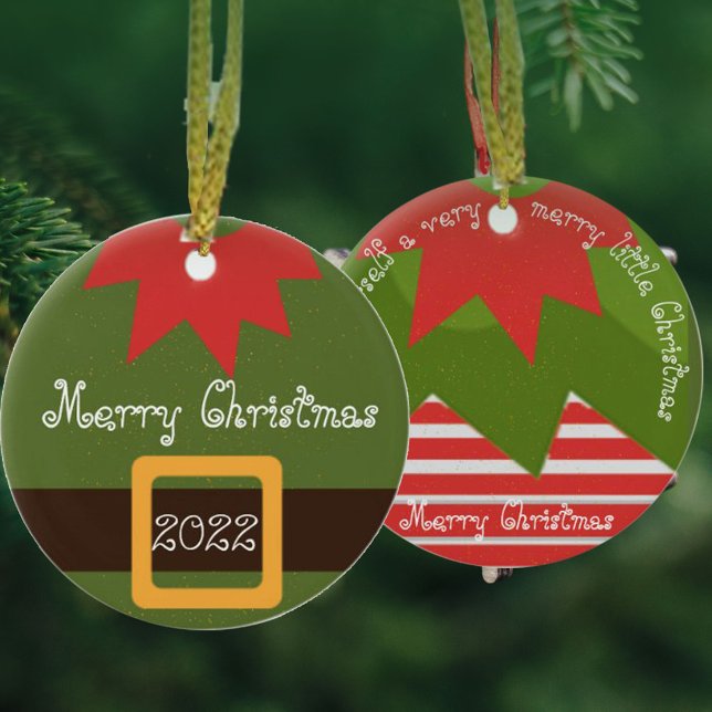 Elf Red Green Have Yourself Merry Little Christmas Ceramic Tree Decoration (Creator Uploaded)