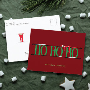 Elf Shenanigans Christmas Postcard