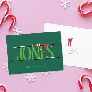 Elf Shenanigans Flat Christmas Card