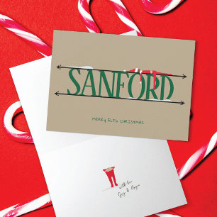 Elf Shenanigans Green & Tan Folded Card