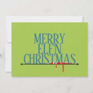 Elf Shenanigans Greeting Sign Photo Christmas Card